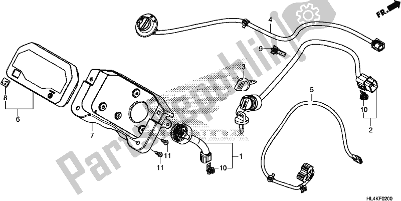 All parts for the Meter/switch of the Honda SXS 1000M5P Pioneer 1000 5 Seat 2019