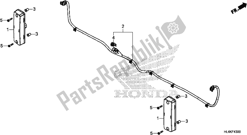 All parts for the Taillight of the Honda SXS 1000M5P Pioneer 1000 5 Seat 2019