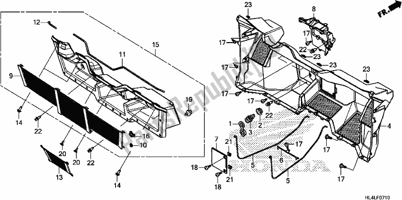 All parts for the Floor Cover of the Honda SXS 1000M5P Pioneer 1000 5 Seat 2020