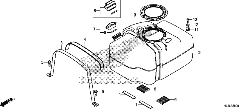 All parts for the Fuel Tank of the Honda SXS 1000M5P Pioneer 1000 5 Seat 2020