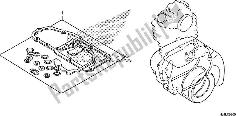 All parts for the Gasket Kit B of the Honda SXS 1000M5P Pioneer 1000 5 Seat 2020