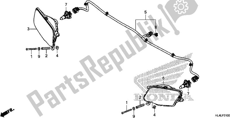 Tutte le parti per il Faro del Honda SXS 1000M5P Pioneer 1000 5 Seat 2020