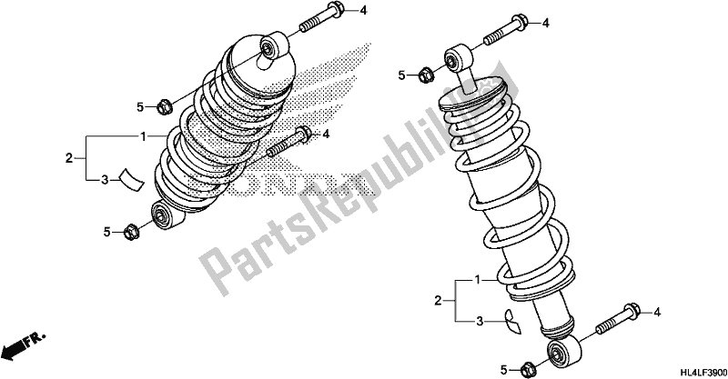 Todas las partes para Cojín Trasero de Honda SXS 1000M5P Pioneer 1000 5 Seat 2020