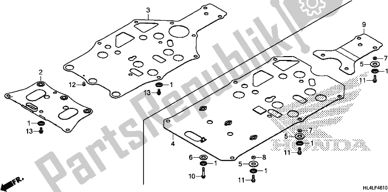 Todas las partes para Placa De Deslizamiento de Honda SXS 1000M5P Pioneer 1000 5 Seat 2020