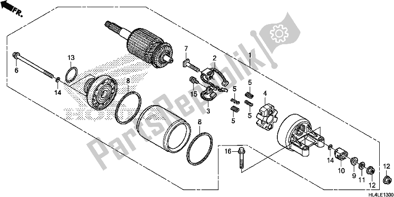 Tutte le parti per il Motore Di Avviamento del Honda SXS 1000M5P Pioneer 1000 5 Seat 2020