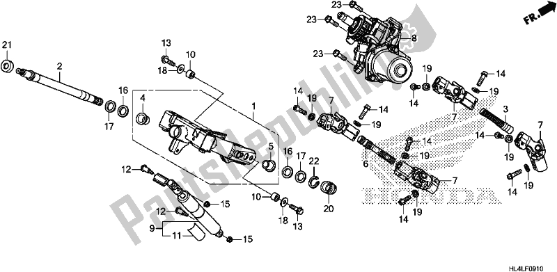 Toutes les pièces pour le Steering Shaft (eps) du Honda SXS 1000M5P Pioneer 1000 5 Seat 2020