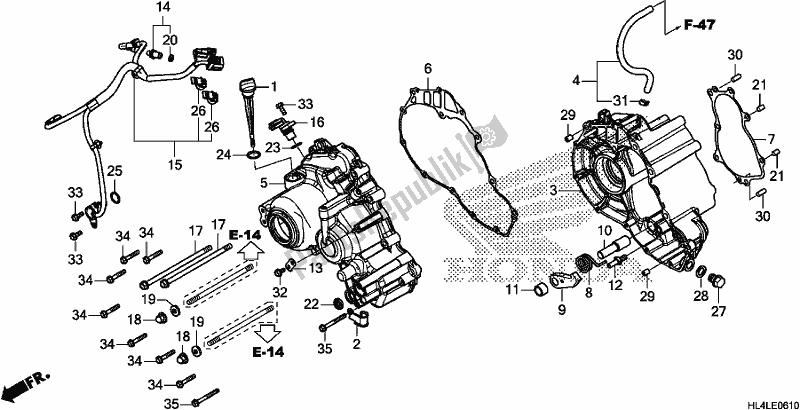 All parts for the Sub Transmission Case of the Honda SXS 1000M5P Pioneer 1000 5 Seat 2020