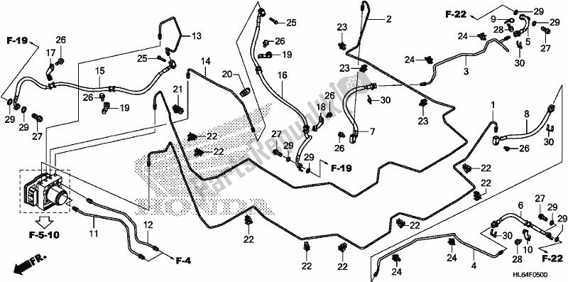 Tutte le parti per il Brake Pipe/brake Hose del Honda SXS 1000S2R 2019