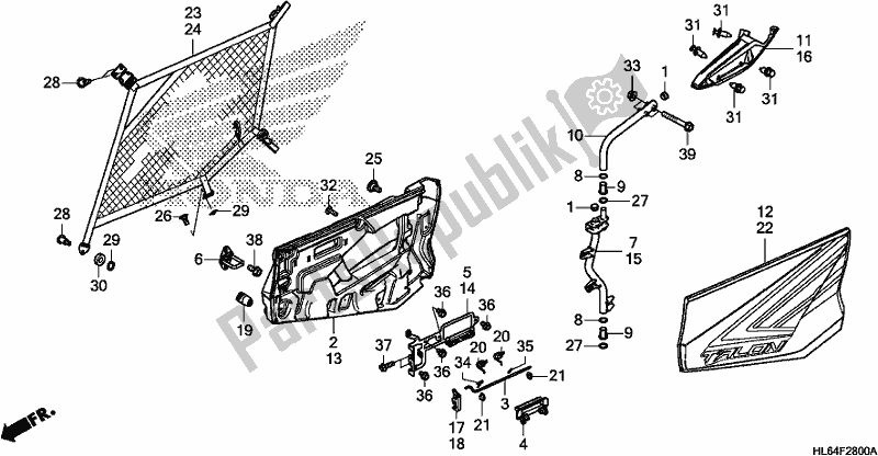 Toutes les pièces pour le Porte du Honda SXS 1000S2R 2019