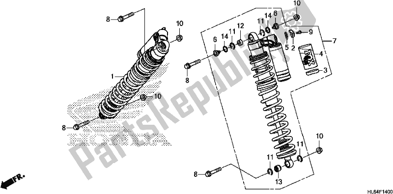 Toutes les pièces pour le Coussin Avant du Honda SXS 1000S2R 2019