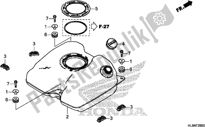 Toutes les pièces pour le Réservoir D'essence du Honda SXS 1000S2R 2019