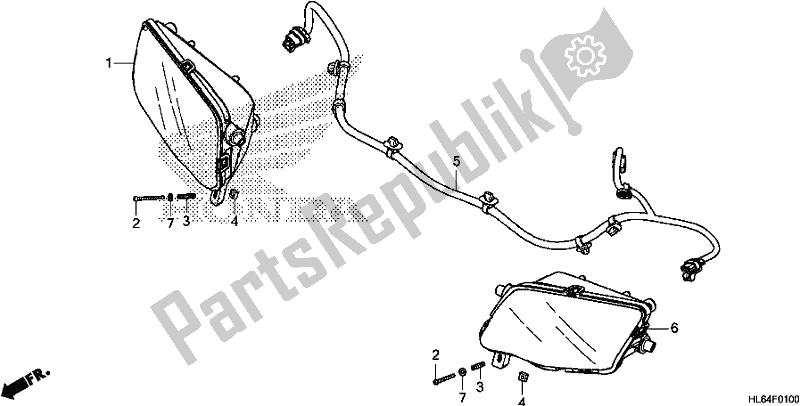 Alle onderdelen voor de Koplamp van de Honda SXS 1000S2R 2019