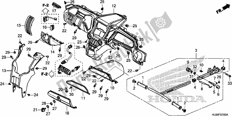 Todas las partes para Tablero De Instrumentos de Honda SXS 1000S2R 2019
