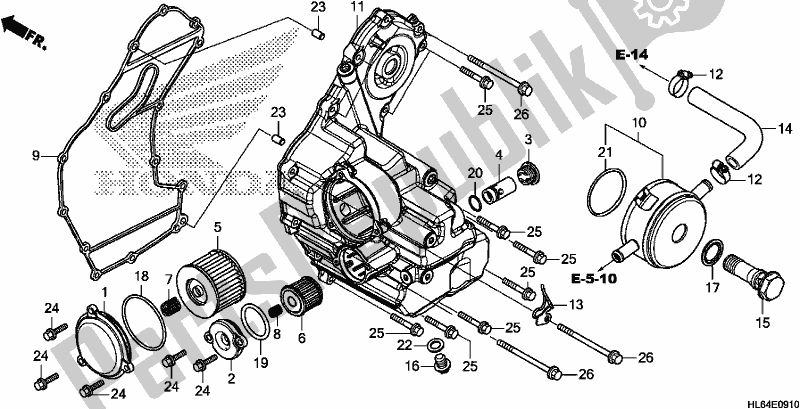 Toutes les pièces pour le Refroidisseur D'huile du Honda SXS 1000S2R 2019