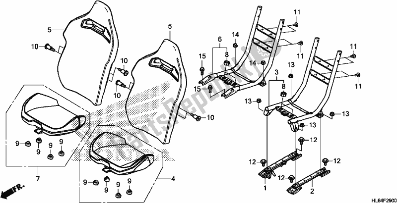 Wszystkie części do Siedzenie Honda SXS 1000S2R 2019