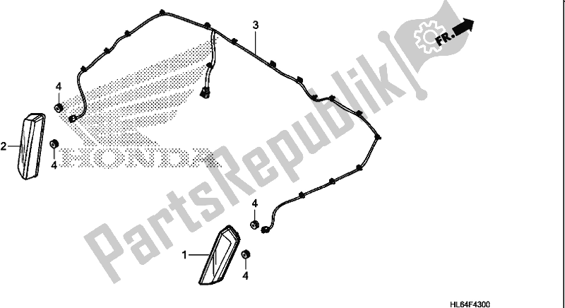 All parts for the Taillight of the Honda SXS 1000S2R 2019