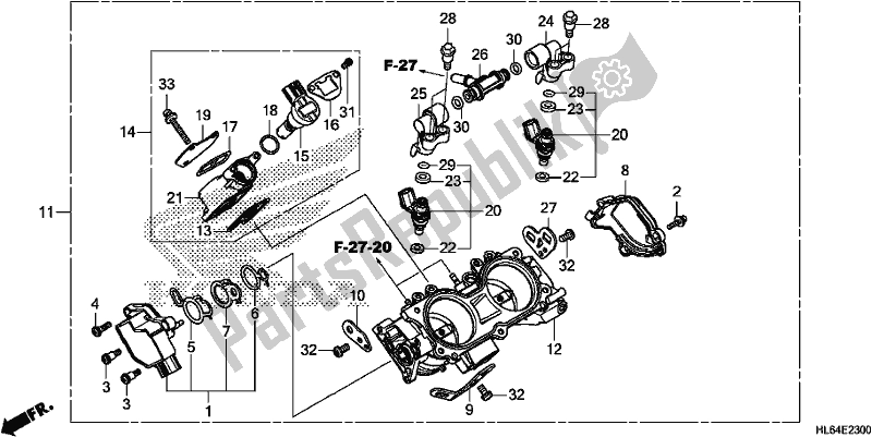 Todas las partes para Cuerpo Del Acelerador de Honda SXS 1000S2R 2019