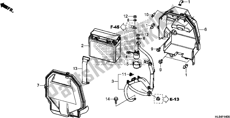 All parts for the Battery of the Honda SXS 1000S2R 2020