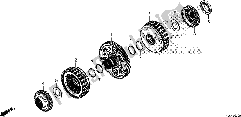 All parts for the Clutch of the Honda SXS 1000S2R 2020