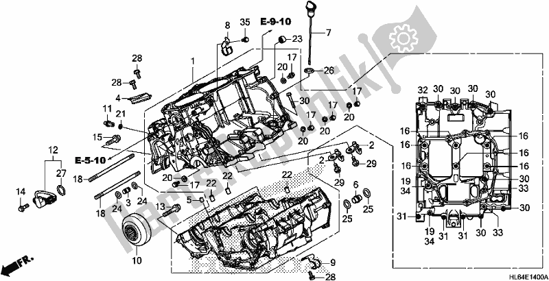 Alle onderdelen voor de Carter van de Honda SXS 1000S2R 2020