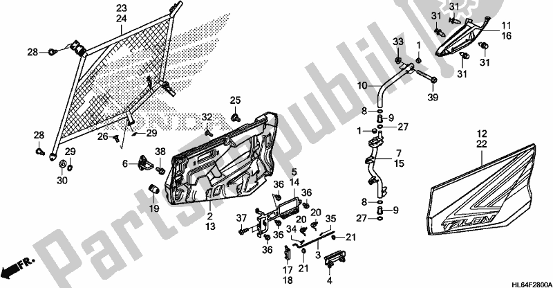 Toutes les pièces pour le Porte du Honda SXS 1000S2R 2020