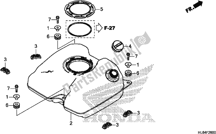 Tutte le parti per il Serbatoio Di Carburante del Honda SXS 1000S2R 2020