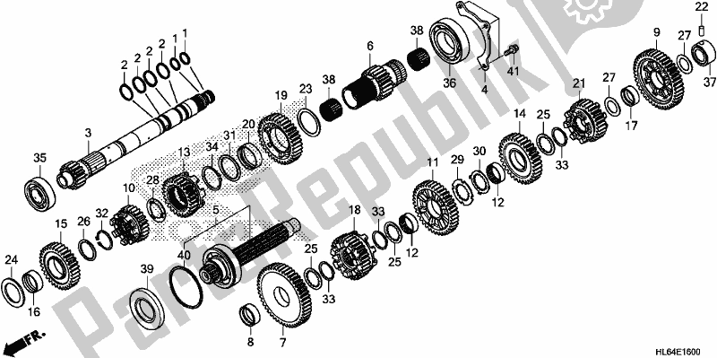 All parts for the Transmission of the Honda SXS 1000S2R 2020