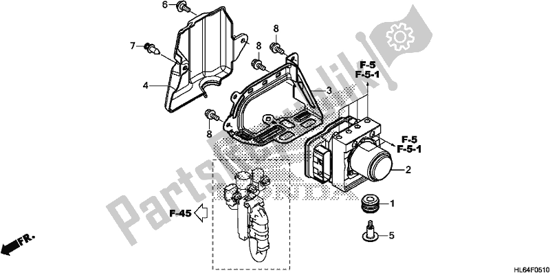 All parts for the Vsa Modulator of the Honda SXS 1000S2R 2020