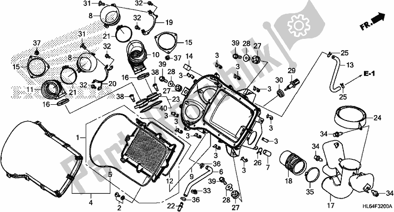 Alle onderdelen voor de Luchtfilter van de Honda SXS 1000S2X 2019