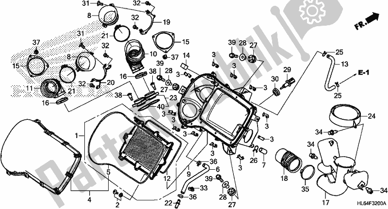 Alle onderdelen voor de Luchtfilter van de Honda SXS 1000S2X 2019