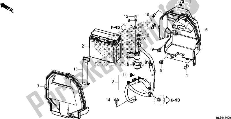 All parts for the Battery of the Honda SXS 1000S2X 2019