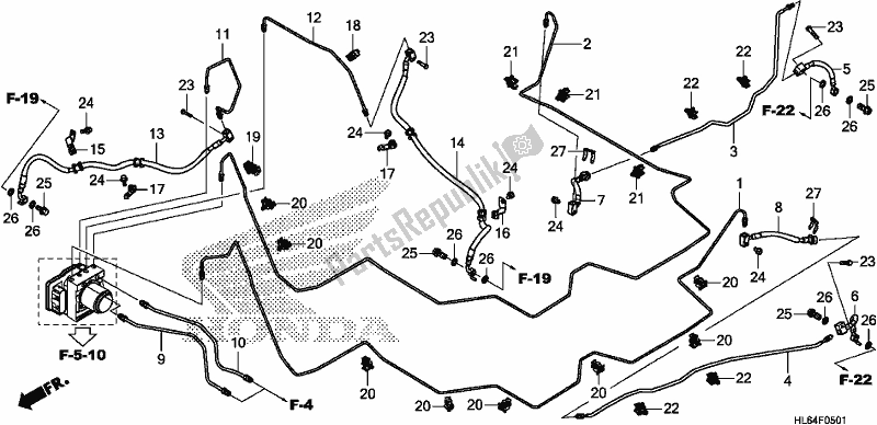 All parts for the Brake Pipe/brake Hose of the Honda SXS 1000S2X 2019