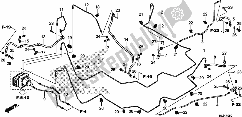 Todas as partes de Brake Pipe/brake Hose do Honda SXS 1000S2X 2019