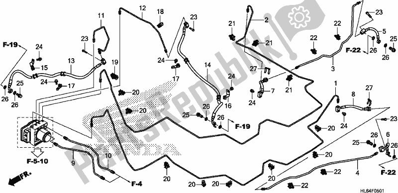 All parts for the Brake Pipe/brake Hose of the Honda SXS 1000S2X 2019