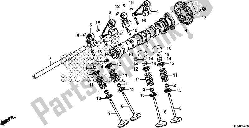 All parts for the Camshaft/valve of the Honda SXS 1000S2X 2019