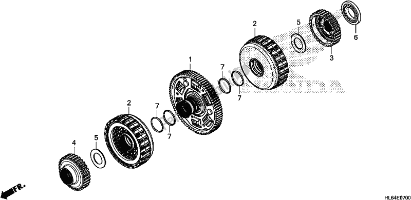 All parts for the Clutch of the Honda SXS 1000S2X 2019