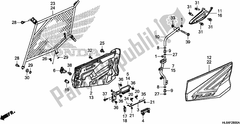 All parts for the Door of the Honda SXS 1000S2X 2019