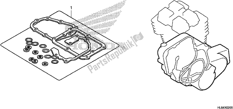 All parts for the Gasket Kit B of the Honda SXS 1000S2X 2019