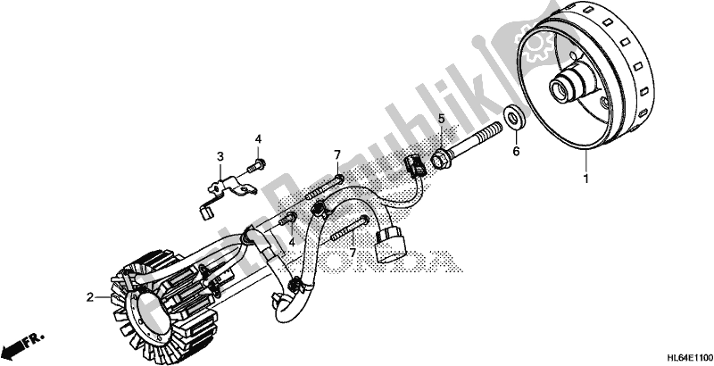 All parts for the Generator of the Honda SXS 1000S2X 2019