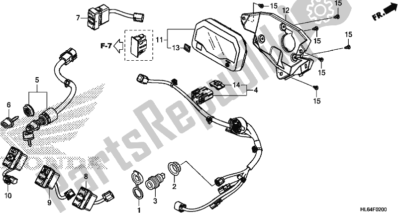 All parts for the Meter/switch of the Honda SXS 1000S2X 2019