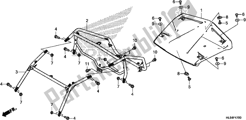 Toutes les pièces pour le Roll Bar/roof du Honda SXS 1000S2X 2019