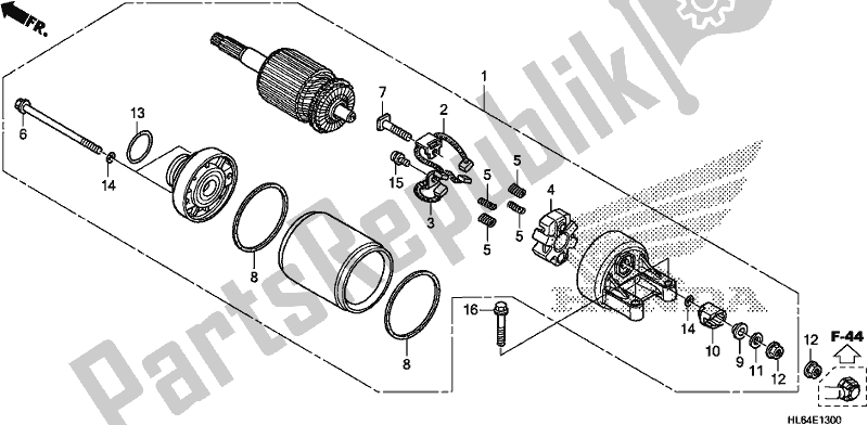 All parts for the Starting Motor of the Honda SXS 1000S2X 2019