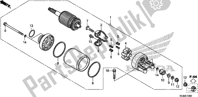 All parts for the Starting Motor of the Honda SXS 1000S2X 2019