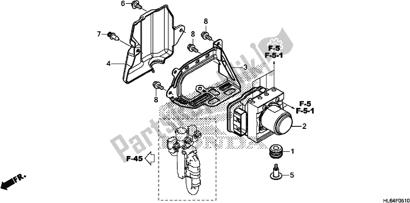 All parts for the Vsa Modulator of the Honda SXS 1000S2X 2019