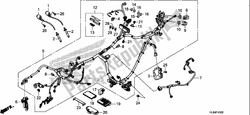 All parts for the Wire Harness of the Honda SXS 1000S2X 2019