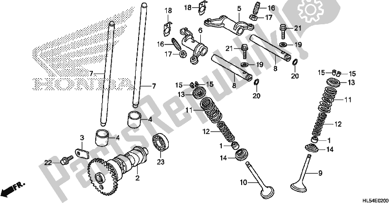 Tutte le parti per il Albero A Camme / Valvola del Honda SXS 500M Pioneer 500 2017