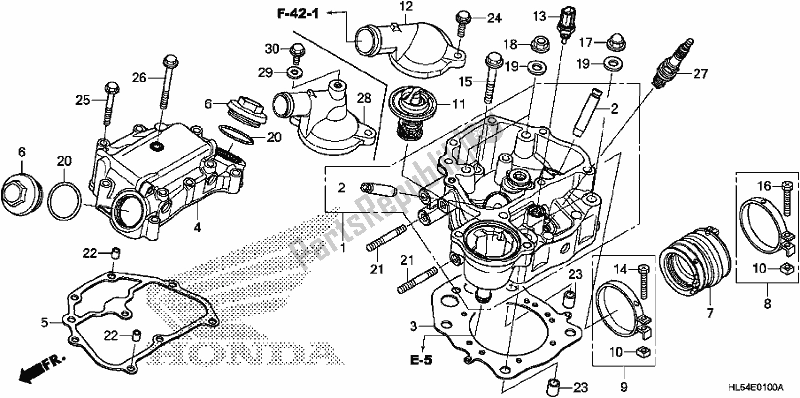Tutte le parti per il Testata del Honda SXS 500M Pioneer 500 2017