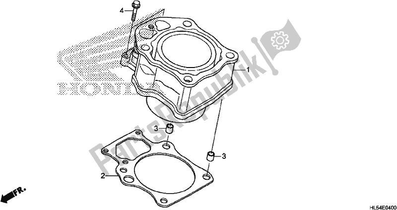 Tutte le parti per il Cilindro del Honda SXS 500M Pioneer 500 2017