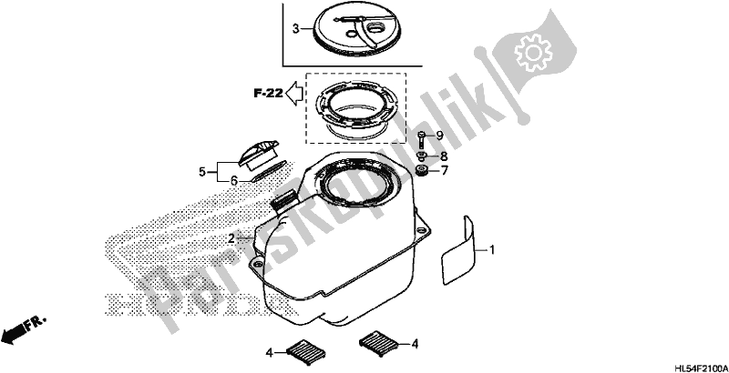 Tutte le parti per il Serbatoio Di Carburante del Honda SXS 500M Pioneer 500 2017