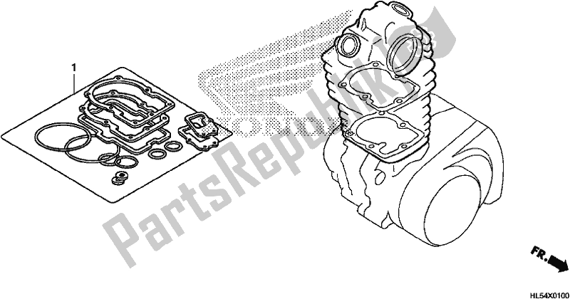 Tutte le parti per il Kit Guarnizioni A del Honda SXS 500M Pioneer 500 2017